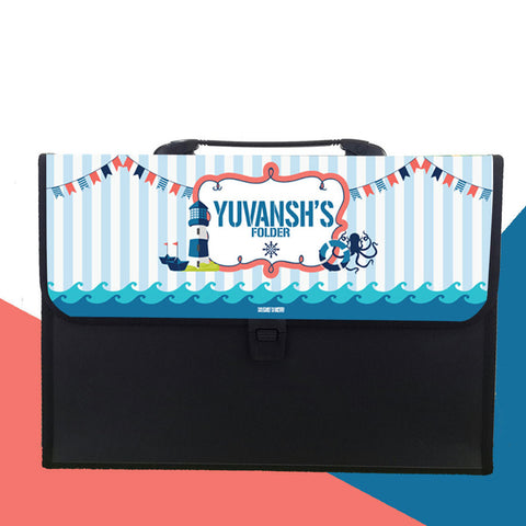 Personalised Folder<br/>Nautical Theme