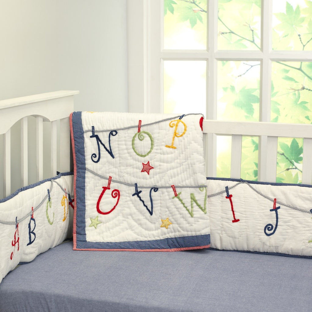 Now I Know my ABCs Boy Quilt <br> <span style="font-size: 11px; font-family:Helvetica,Arial,sans-serif;">Can Be Personalised</span>