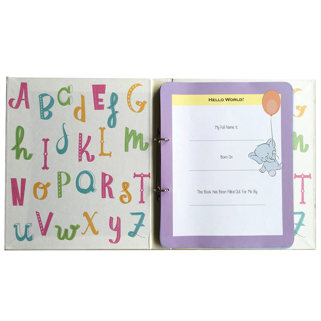 Baby's First Year Journal- Elephant<br> <span style="font-size: 11px; font-family:Helvetica,Arial,sans-serif;">Can Be Personalised</span>