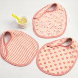 Pink-licious Muslin Bibs <br> Set of 3