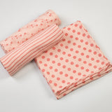 Pink-licious Muslin Swaddle Cloths <br> Set of 3