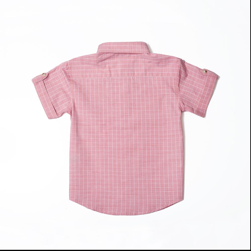 Pink Checks Boys Shirt