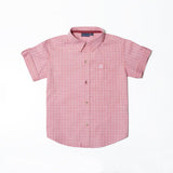 Pink Checks Boys Shirt