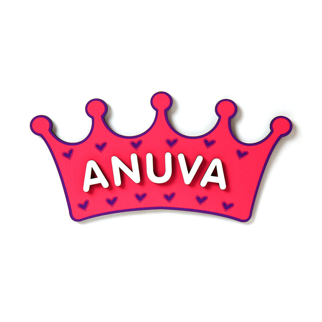 Name Plaque <br> Pink Crown