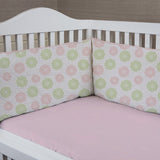 Cot Bumper <br> Herringbone Floral