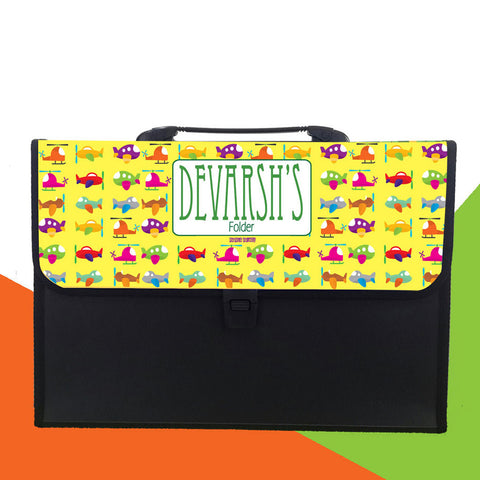 Personalised Folder<br/>Airplane Theme