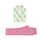 Kid's Pyjama Set - Notched Collar <br> Oink Oink- Princess <br> <span style="font-size: 11px; font-family:Helvetica,Arial,sans-serif;">Can Be Personalised</span>