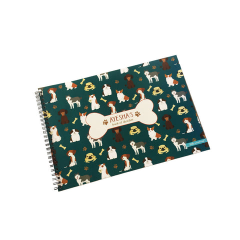 Personalised Sketch Book<br/>Puppy Love