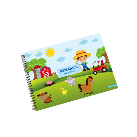 Personalised Sketch Book<br/>Farm Boy