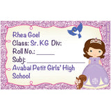 School Book Labels, Pack of 20 <br/> Purple Princess