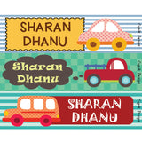 Name Stickers, Set of 45 Stickers<br/> Cars