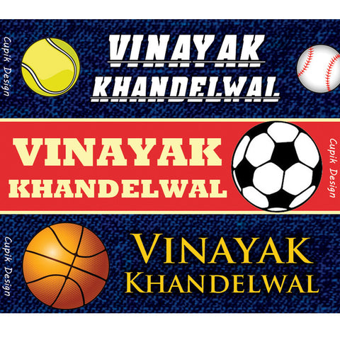 Name Stickers, Set of 45 Stickers<br/> Balls