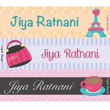 Name Stickers, Set of 45 Stickers<br/> Parisian