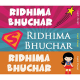Name Stickers - Supergirl, Set of 45
