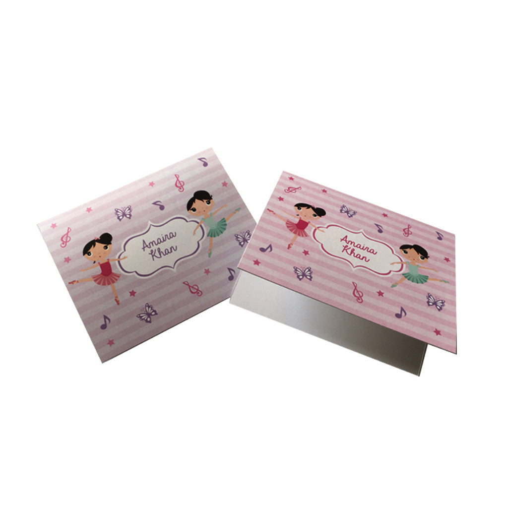 Stationery Box Set<br/>Bubbly Ballerinas<br><span style="font-size: 10px;">8 Notecards | 16 Gift Tags | 2 Rolls of Ribbon</span>