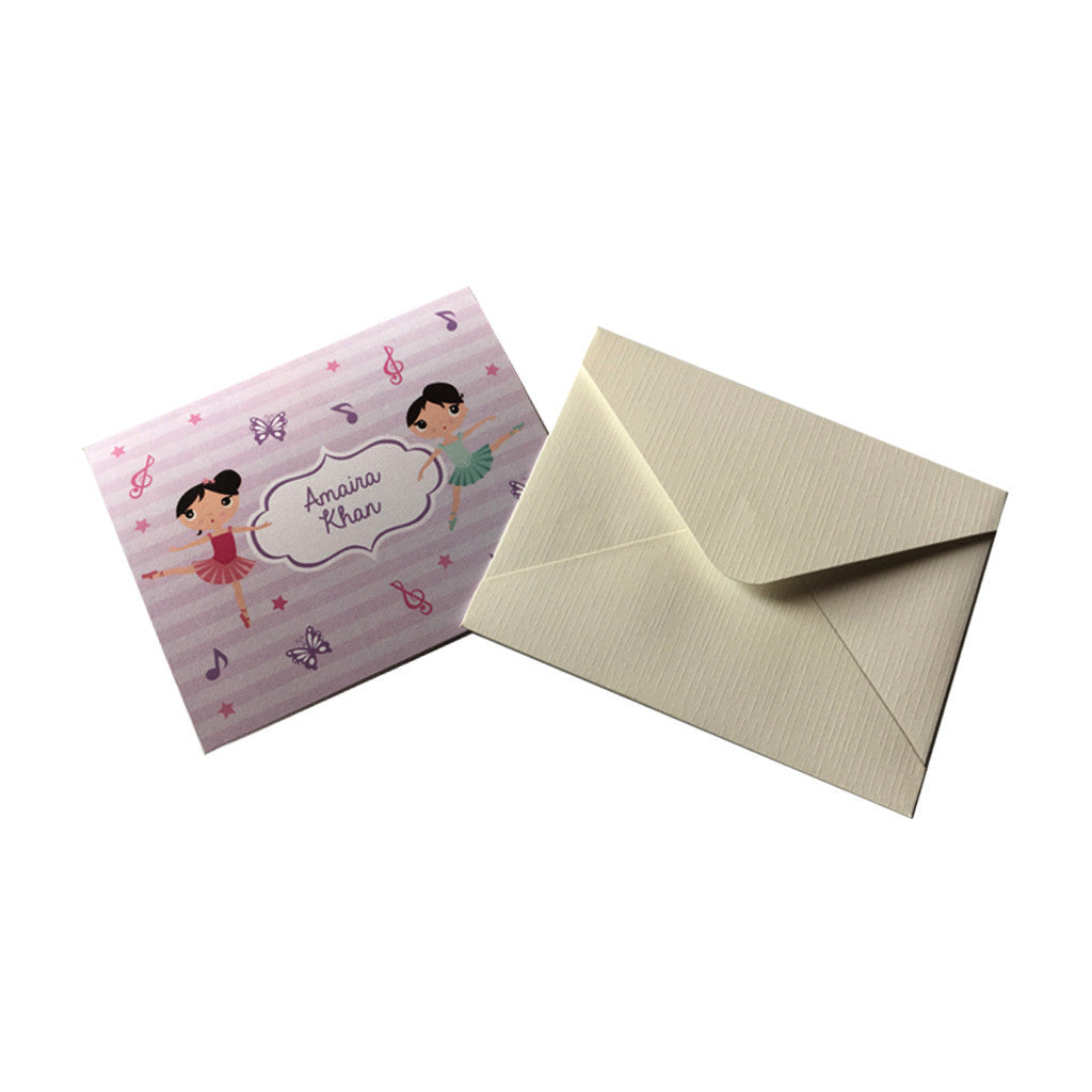 Stationery Box Set<br/>Bubbly Ballerinas<br><span style="font-size: 10px;">8 Notecards | 16 Gift Tags | 2 Rolls of Ribbon</span>