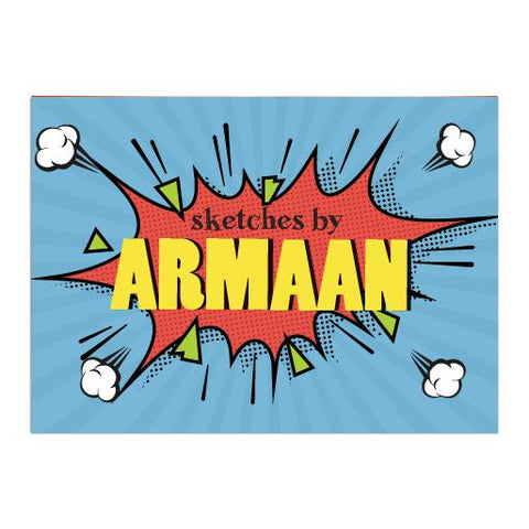 Personalised Sketch Book - Pop Art, Boy