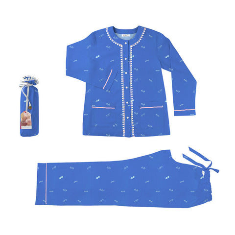 Adult Pyjama Set-Henley Neck <br> Spectacles <br> <span style="font-size: 11px; font-family:Helvetica,Arial,sans-serif;">Can Be Personalised</span>