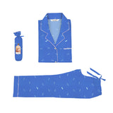 Adult Pyjama Set-Notched Collar <br> Spectacles <br> <span style="font-size: 11px; font-family:Helvetica,Arial,sans-serif;">Can Be Personalised</span>