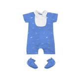 Layette Set with Short-Legged Romper & Booties <br> Spectacles <br> <span style="font-size: 11px; font-family:Helvetica,Arial,sans-serif;">Can Be Personalised</span>