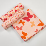 Spring Flutters Muslin Swaddle Cloths <br> Set of 3