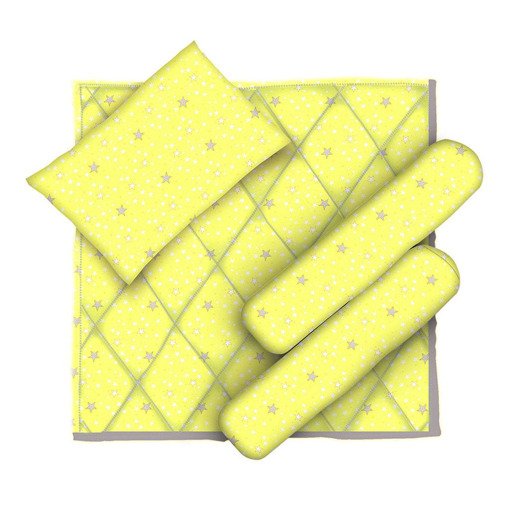 Layette Set with Baby Bodysuit & Booties <br> Yellow Star <br> <span style="font-size: 11px; font-family:Helvetica,Arial,sans-serif;">Can Be Personalised</span>