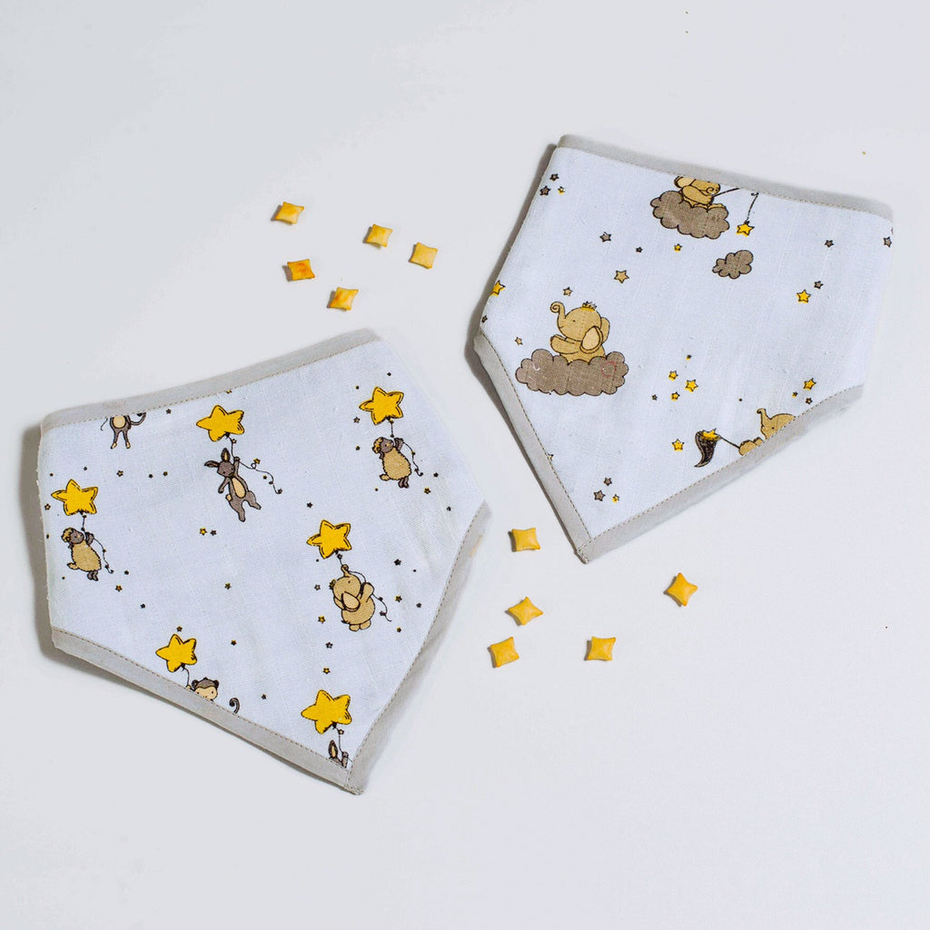 Starry Night Bandana Bibs <br> Set of 2