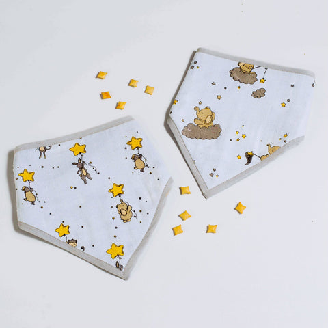 Starry Night Bandana Bibs <br> Set of 2