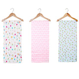 Swaddles - Set of 3 - Vintage Rose/ Pink Hearts/Icecream