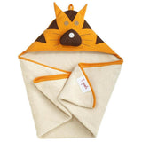 3 Sprouts Orange Tiger Hooded Towel