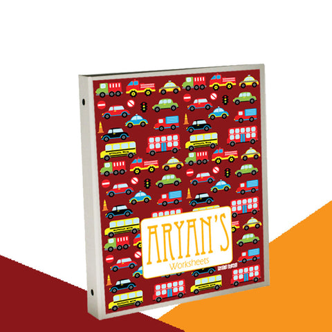 Personalised Binder<br/>Transport Theme