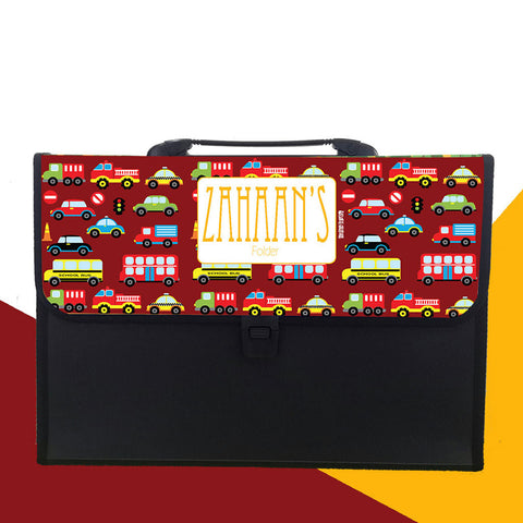 Personalised Folder<br/>Transport Theme