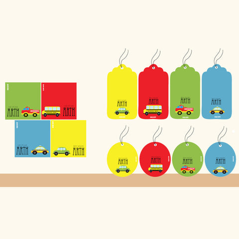 Gift Tag Set <br/>Transport Theme