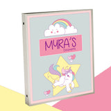 Personalised Binder<br/>Unicorn Theme