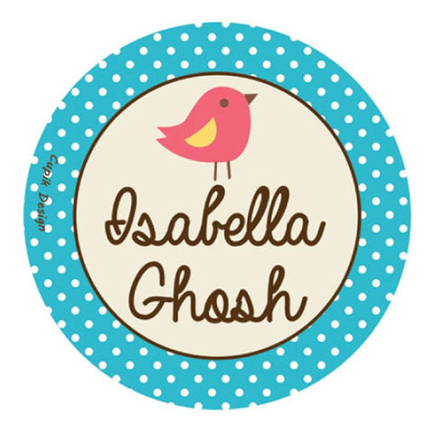 Personalised Waterproof Stickers - Lil Birdy, Set of 28