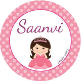 Personalised Waterproof Stickers - Princess, Set of 28