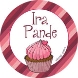 Personalised Waterproof Stickers - Cupcake, Set of 28
