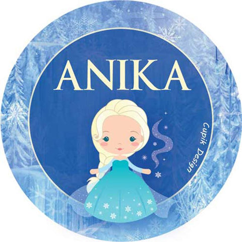Personalised Waterproof Stickers - Frozen, Set of 28