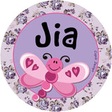 Personalised Waterproof Stickers - Butterfly, Set of 28