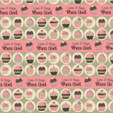 Personalised Wrapping Paper, Set of 50 <br/> Cupcakes