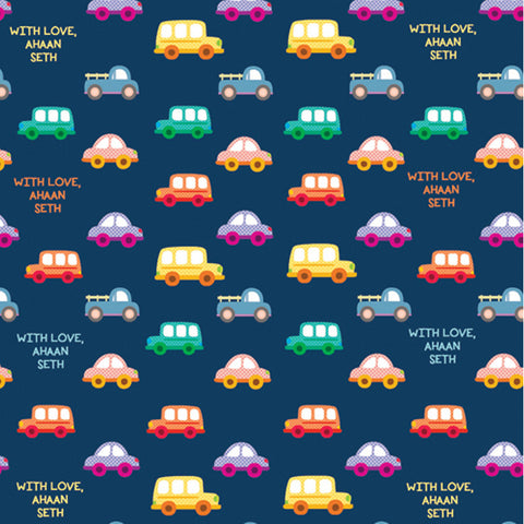 Personalised Wrapping Paper, Set of 50 <br/>Transport