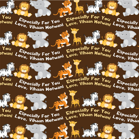 Personalised Wrapping Paper, Set of 50 <br/> Animals