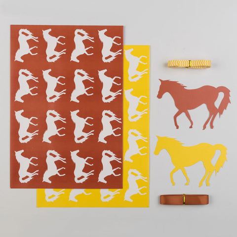 Horse Collection <br> Wrapping Paper & Gift Tags <br> <span style="font-size: 10px;">Set of 4 Sheets</span>