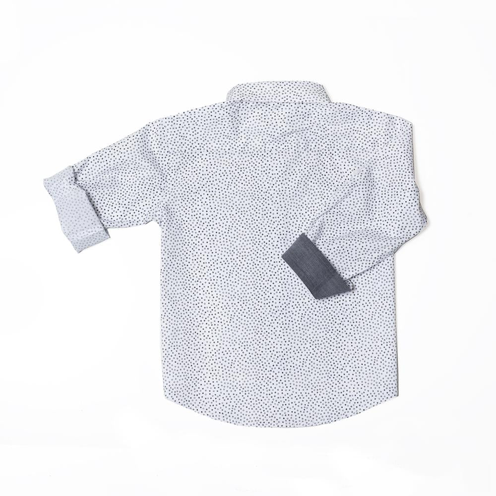 White Aop Boys Shirt