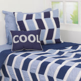 Ziggy Zag Kids Quilt <br> <span style="font-size: 11px; font-family:Helvetica,Arial,sans-serif;">Fits a Twin Bed, Can Be Personalised</span>