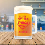 Personalised Super Brother Beer Mug