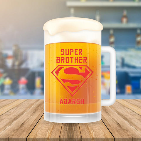 Personalised Super Brother Beer Mug