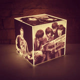 Cube Lamp <br> Personalised with Photos, Black & White