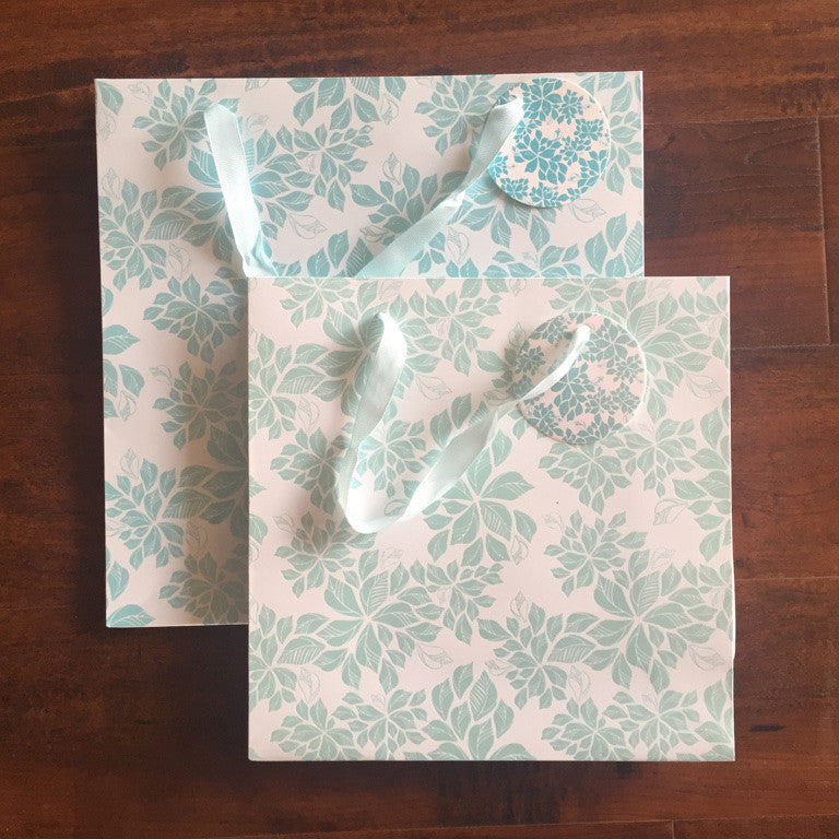 Gift Bags - Blue Floral <br/>(Set of 2)