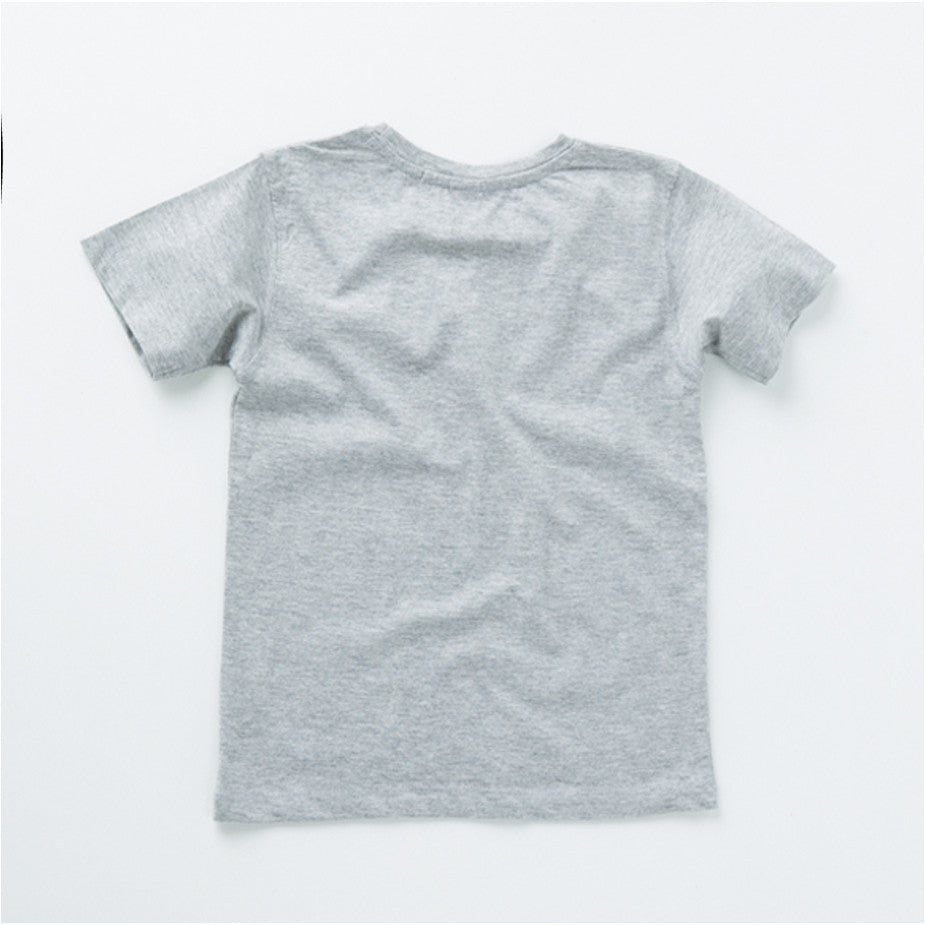 Boys' Leopard Tee- Light Grey